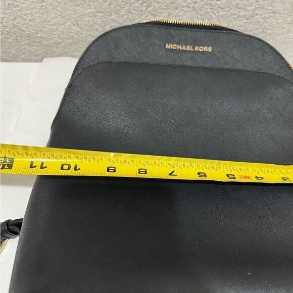 Michael Kors saffiano Black Emmy Leather Backpack